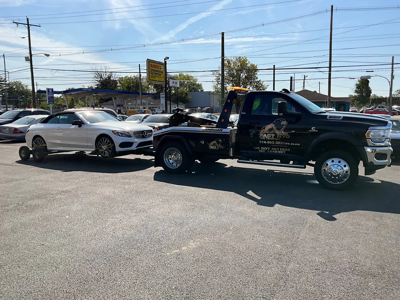 F and C Towing providing roadside vehicle assistance